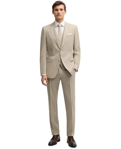 Boss by Hugo Men's Patterned Stretch Wool Slim-Fit Three-Piece Suit