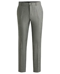 Boss by Hugo Men's Micro-Patterned Stretch Formal Trousers