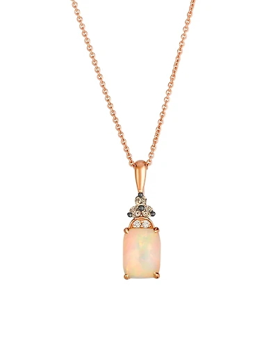 Le Vian Opal (0.75 ct. t.w.), Vanilla and Chocolate Diamond Pendant Necklace (0.08 ct. t.w.) in 14k Strawberry Gold