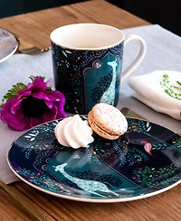 Portmeirion Sara Miller India Cake Plates, Set of 4, Service For 4