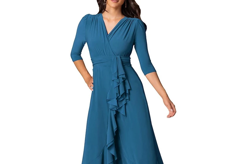 Kiyonna Women's Veronica Ruffle Evening Gown