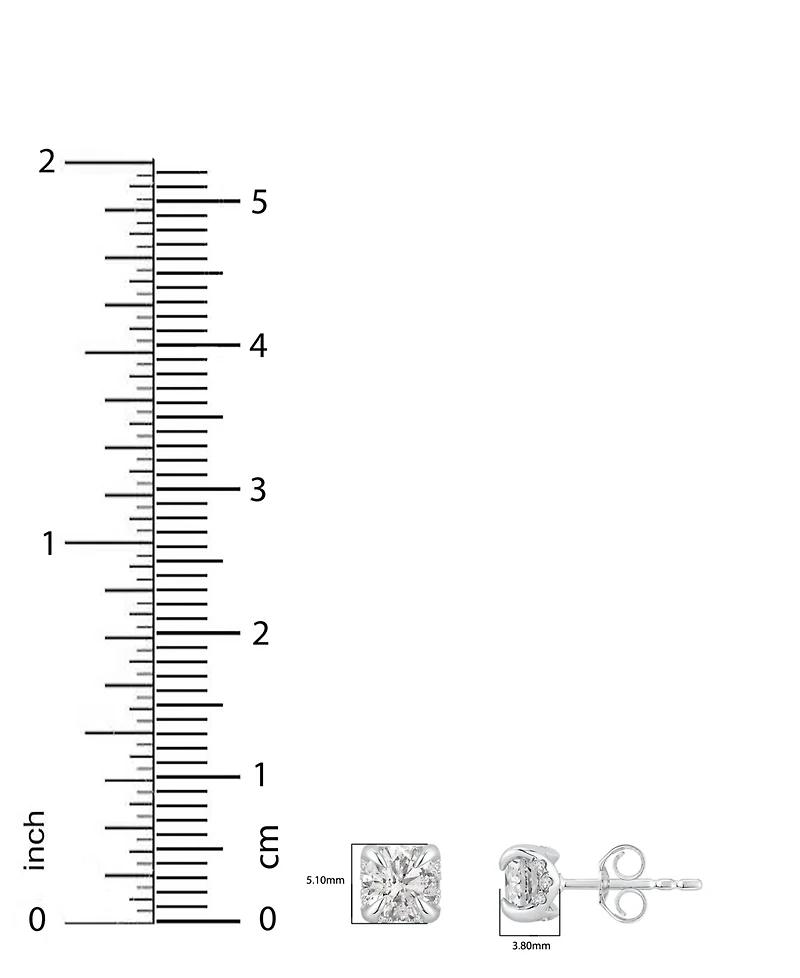 Macy's Diamond Stud Earrings (1 ct. t.w.) in 14k White Gold