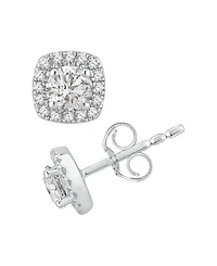 Macy's Diamond Halo Stud Earrings (1 ct. t.w.) in 14k White Gold