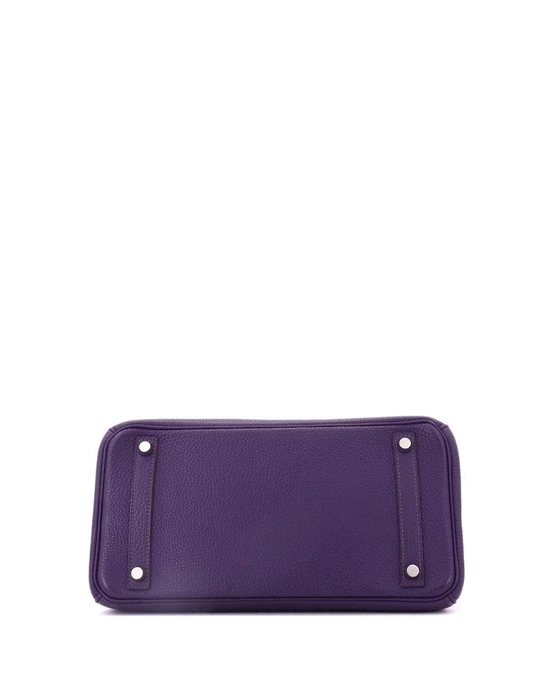 Pre-Owned Hermes Birkin 30 Handbag Togo with Palladium Hardware