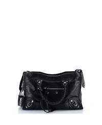Pre-Owned Balenciaga Small Logo Strap City Classic Studs Bag Leather