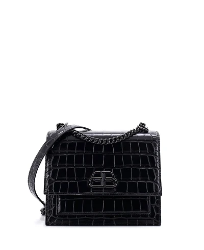 Pre-Owned Balenciaga Small Sharp Shoulder Bag Embossed Leather