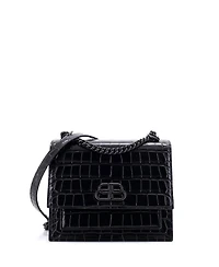 Pre-Owned Balenciaga Small Sharp Shoulder Bag Embossed Leather