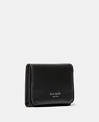 kate spade new york Halo Fine Grain Leather Card Case Trifold Wallet