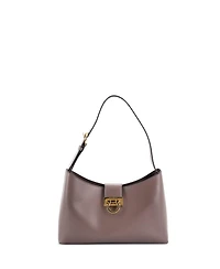 Pre-Owned Salvatore Ferragamo East West Trifolio Shoulder Bag Leather