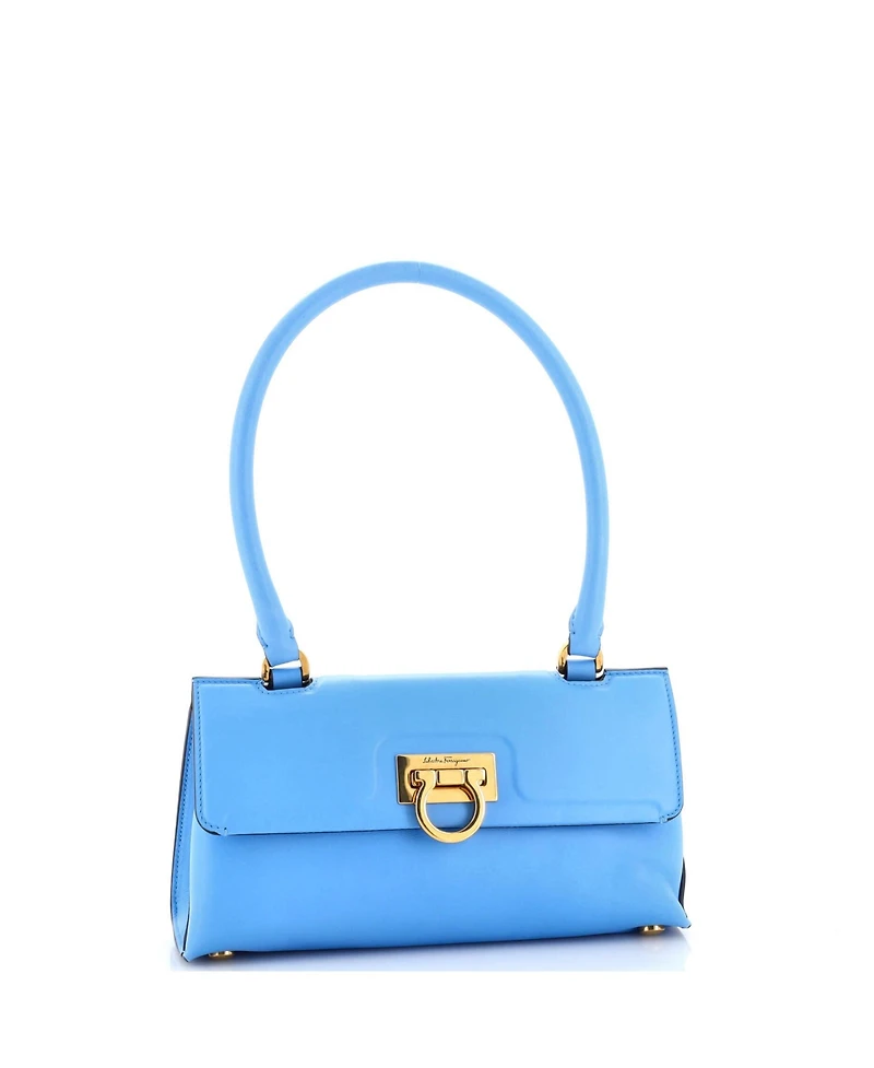 Pre-Owned Salvatore Ferragamo Trifolio Swing Bag Leather