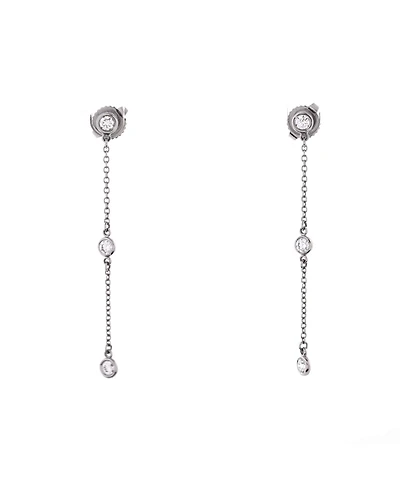 Pre-Owned Tiffany & Co Elsa Peretti Diamonds By The Yard 3 Stone Drop Earrings