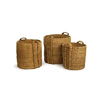 Napa Home & Garden Seagrass Round Baskets Large Set of 3