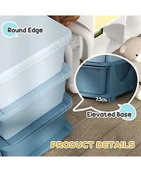 Qaba 22.25" 3 Tier Kids Storage Unit Dresser Tower