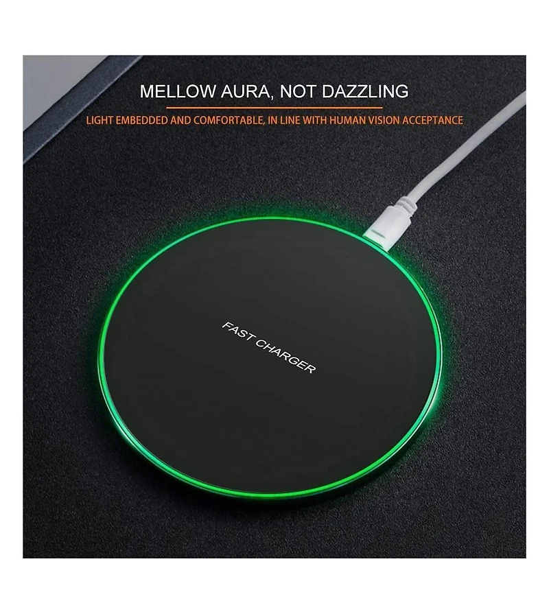 Risokeys Fast Wireless Charger 15W, Charging Pad Compatible with iPhone 13/12/12 Pro Max/11/Xr/X, Samsung Galaxy S21/S20 Ultra/S10/S9
