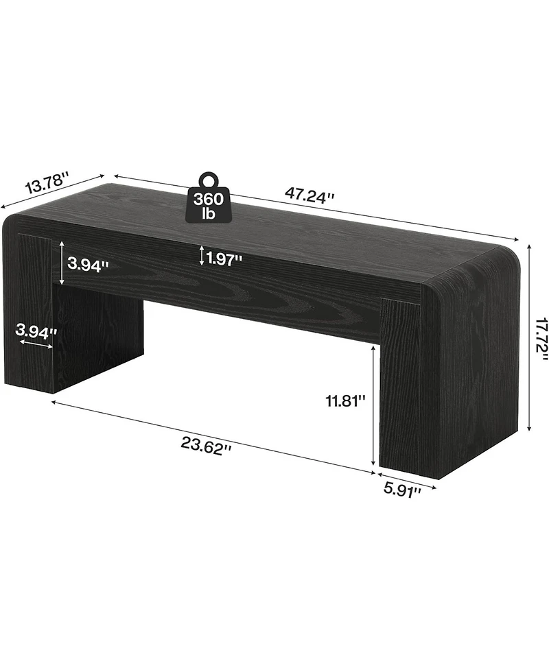 Tribesigns Farmhouse End of Bed Bench for Bedroom