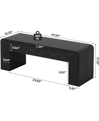 Tribesigns Farmhouse End of Bed Bench for Bedroom