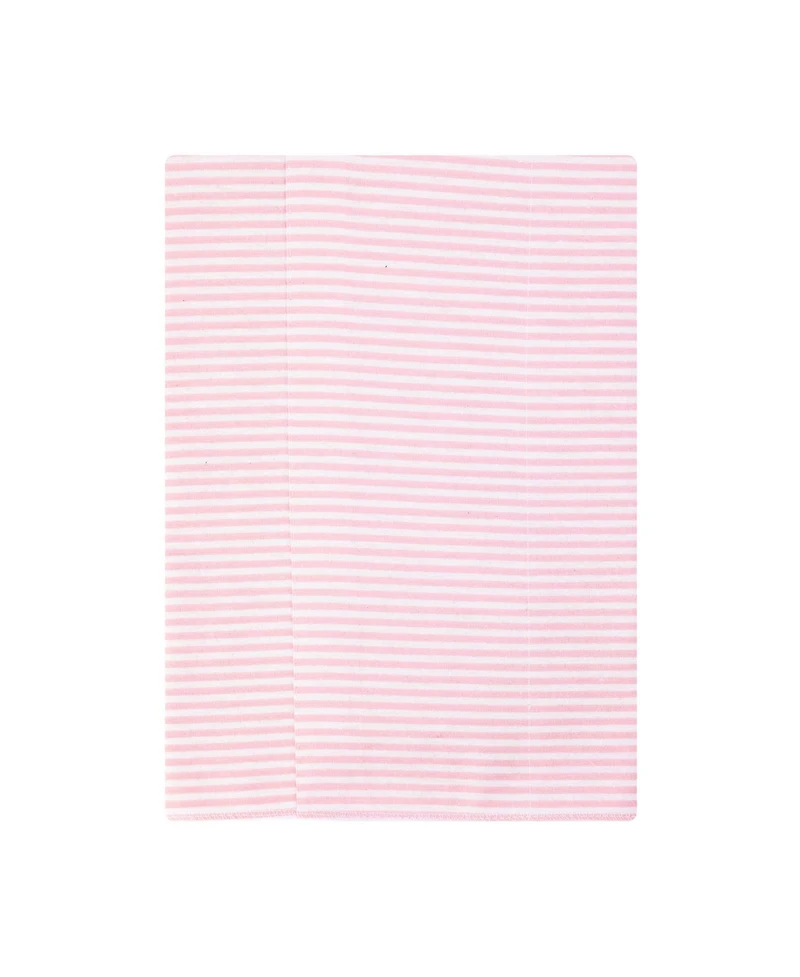 Hudson Baby Infant Girls Cotton Flannel Burp Cloths -Pack, Pink Mint Floral