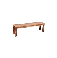 Porter Designs Urban Solid Sheesham Wood Dining Bench, Natural