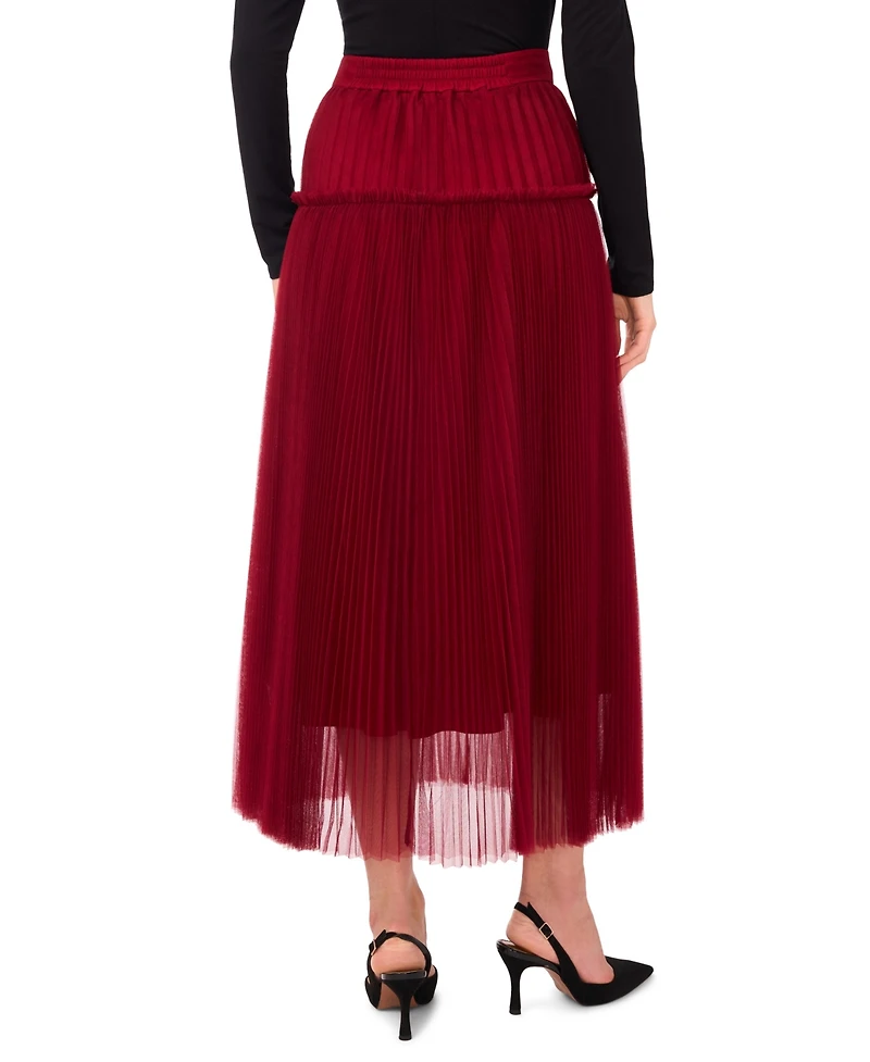 Vince Camuto Women's Pleated Pull On Midi Skirt