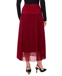 Vince Camuto Women's Pleated Pull On Midi Skirt