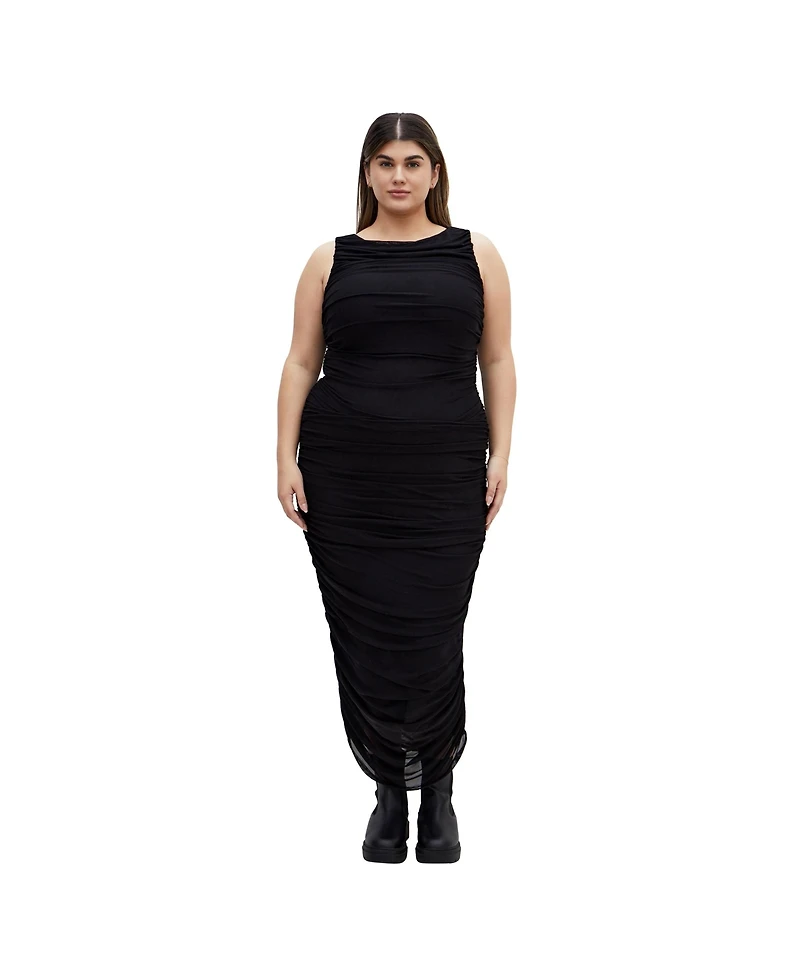 City Chic Women's Halo Ruched Midi Dress