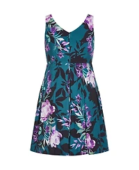 City Chic Women's Hydrangea Print Dress
