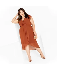 City Chic Women's Plus Wrap Swing Dress