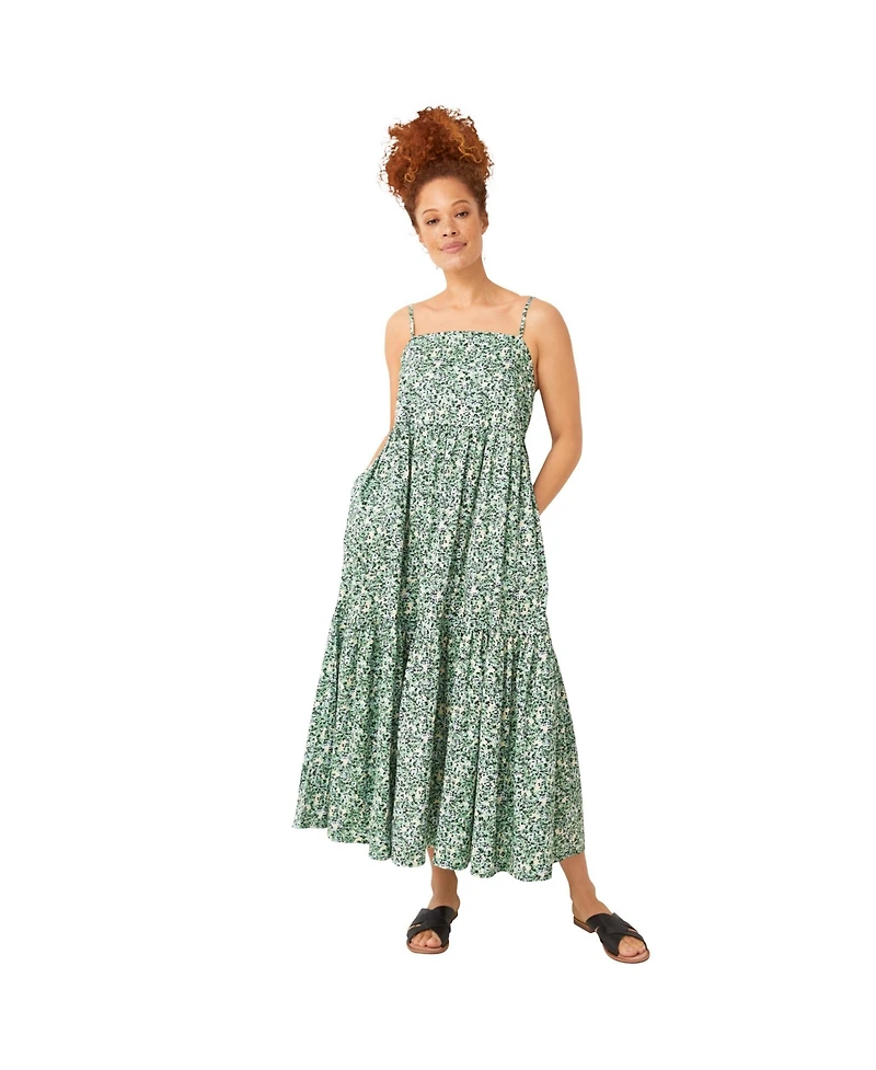 ellos Women's Tiered Cotton Maxi Dress