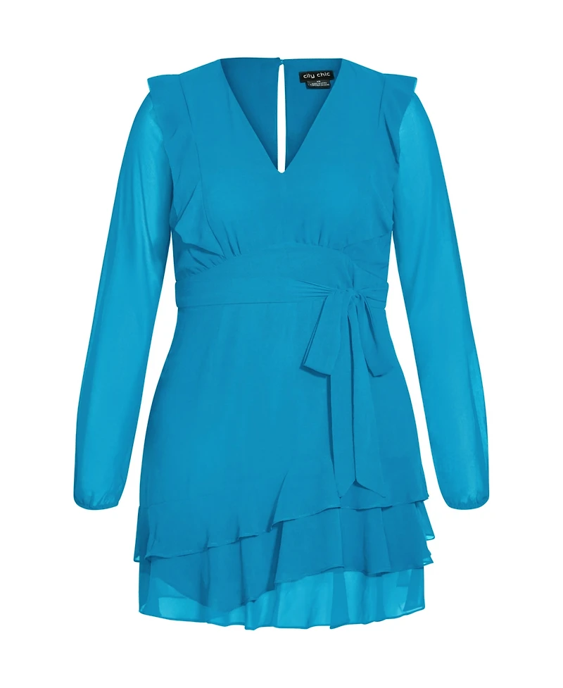 City Chic Plus Pretty Ruffle Dress