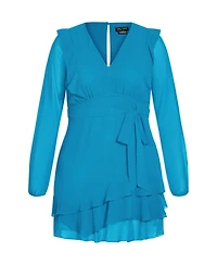 City Chic Plus Pretty Ruffle Dress