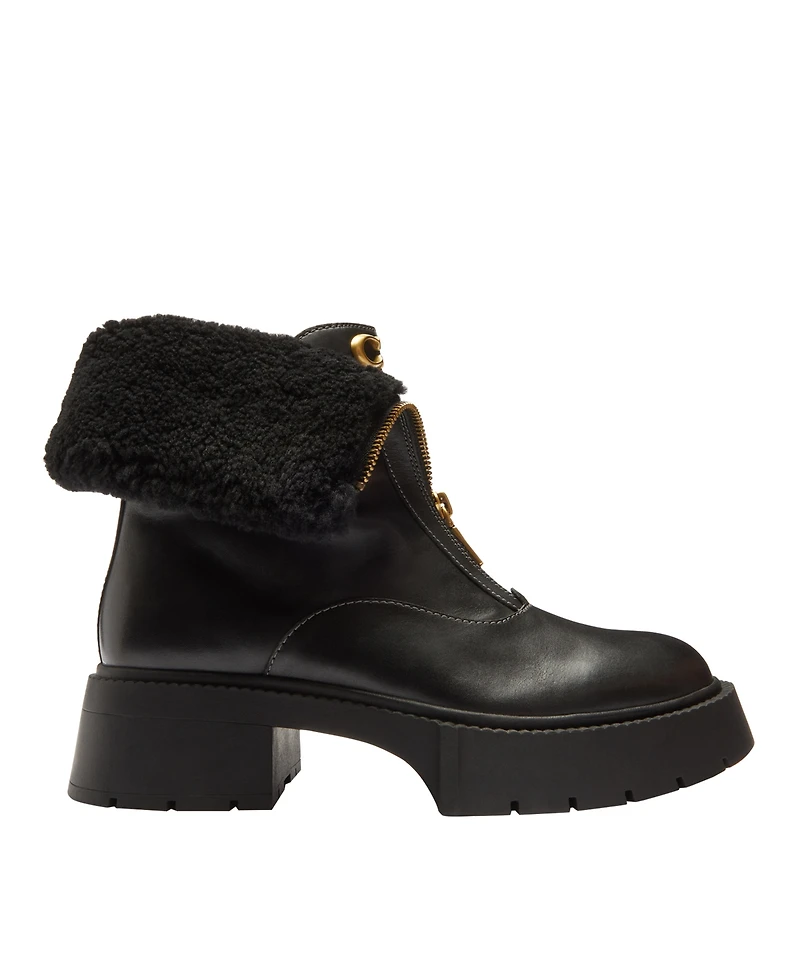 Coach Women's Leah Platform Front Zip Booties