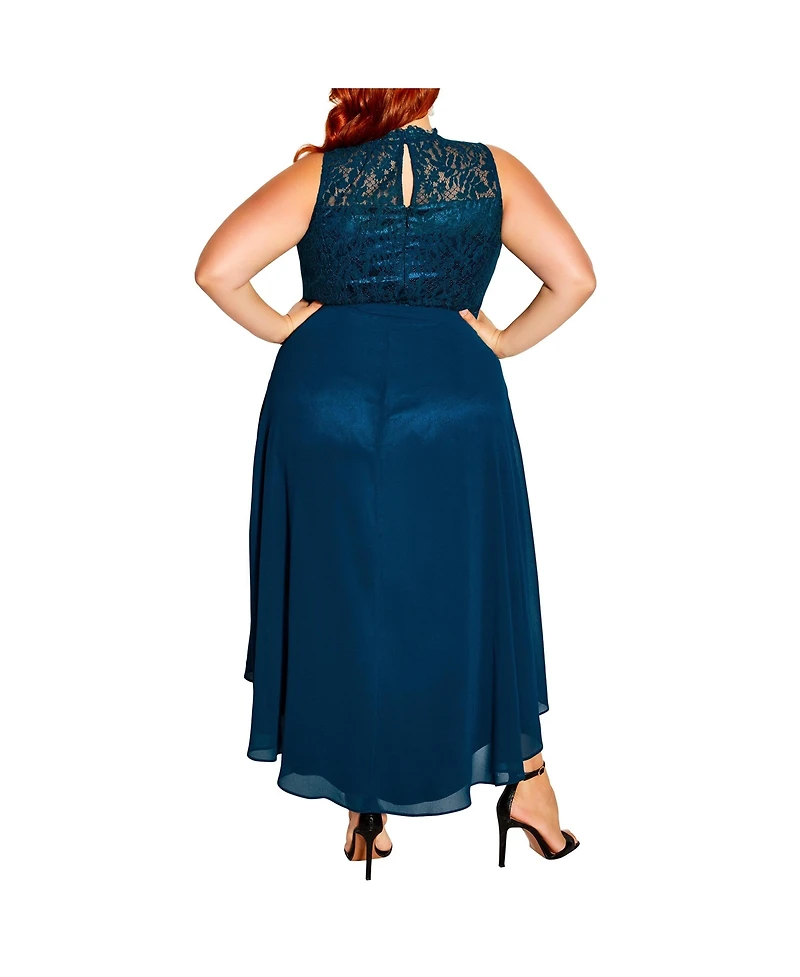 City Chic Women's Plus Hi Lo Lover Sweetheart Dress