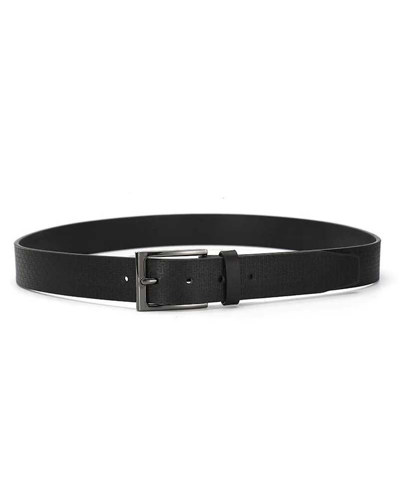 Ted Baker Men's All-Over Logo "T" Leather Belt