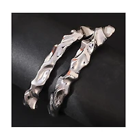 Women's The Crumple-Wrap Cuff Bracelet - Metallic Silver