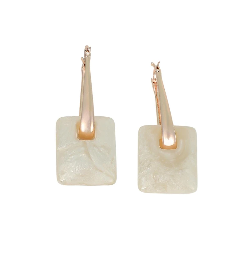 Women's The Puffer-Glaze Hoop Earrings - Rose Gold