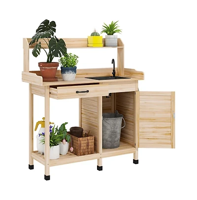 Slickblue Multi-Layer Garden Work Bench for Potting and Storage