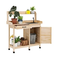 Slickblue Multi-Layer Garden Work Bench for Potting and Storage