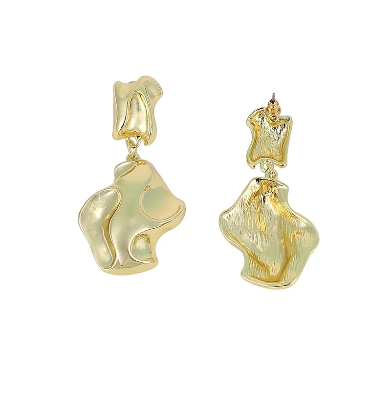 Women's The Eroded Drop Earrings - California Gold