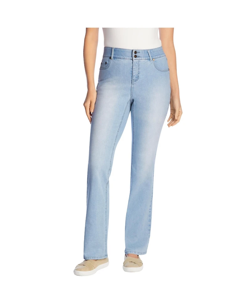 Woman Within Women's Tall Secret Solutions Tummy Smoothing Bootcut Stretch Denim Jeans