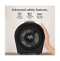 Velocity 5R Plus Whole Room Space Heater with Advanced Safety Features - White and Black