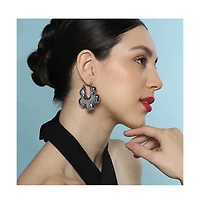 Women's The Puffer-Bolt Hoop Earrings - Chrome Silver