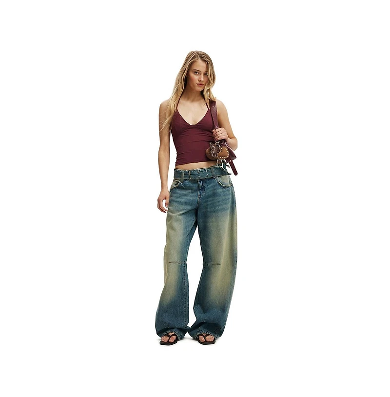 Cotton On Women's Low Barrel Jean