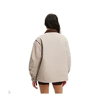 Cotton On Women's Active Contrast Collar Oversized Jacket