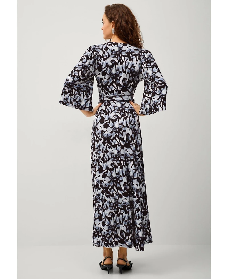 ellos Women's Knit Surplice Tie-Waist Maxi Dress