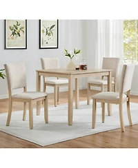Maison Boucle 5-Piece Dining Table Set for 4, Small Kitchen Table and Chairs Set, Modern Wooden Dining Set for Apartment or Breakfast Nook-Maison Bouc