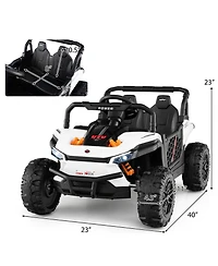 Sugift 12V Kids Ride on Truck Off-Road Utv with Parental Remote and Lights