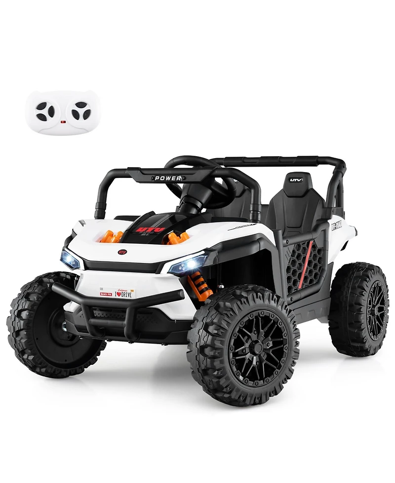 Sugift 12V Kids Ride on Truck Off-Road Utv with Parental Remote and Lights