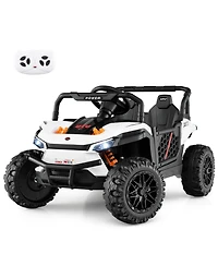 Sugift 12V Kids Ride on Truck Off-Road Utv with Parental Remote and Lights
