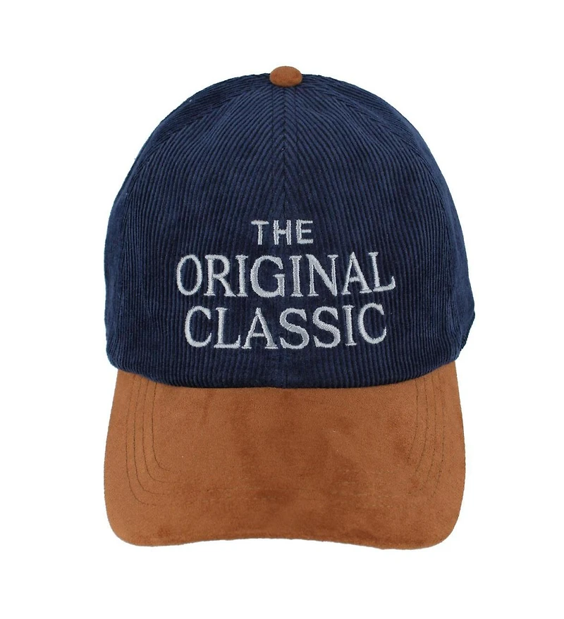 Trafalgar Men's 's The Original Classic 5 Panel Corduroy Baseball Hat with Faux Suede Brim