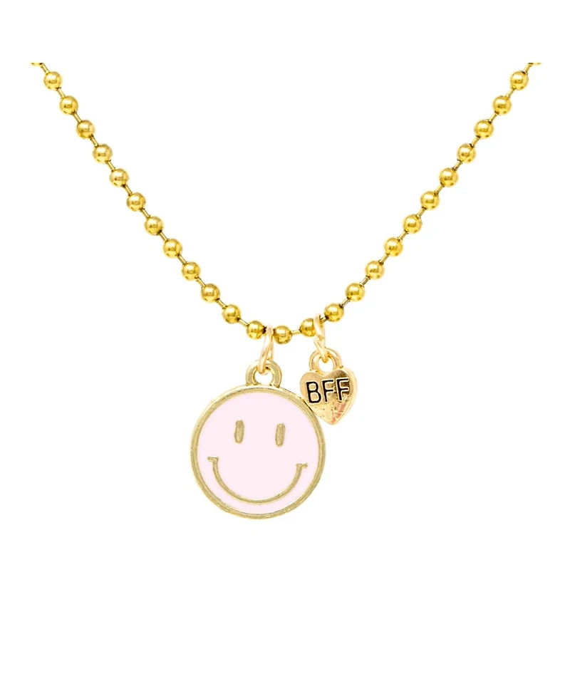 Zomi Gems Girls Bff Smiley Face Necklace Set